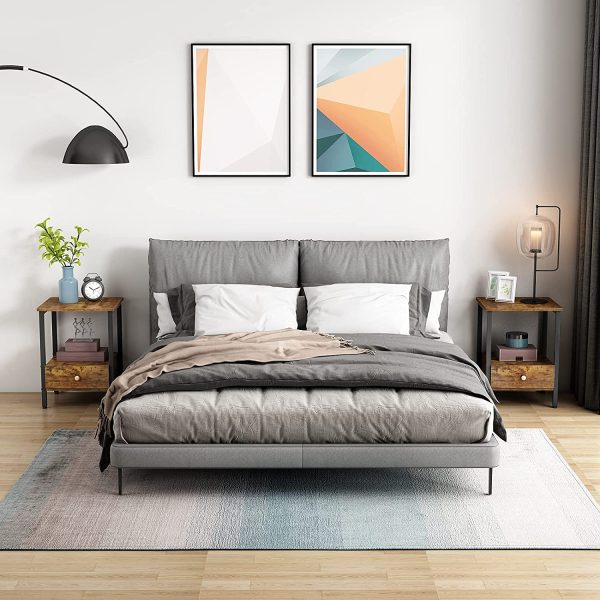 2-Tier Side Table with Storage Shelf - Image 2