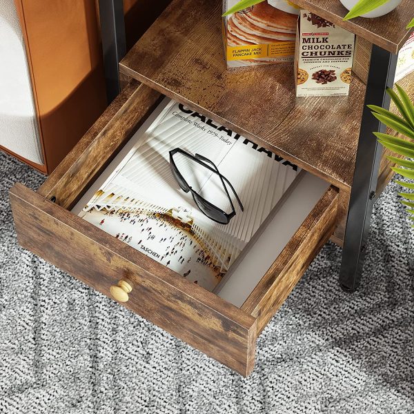 2-Tier Side Table with Storage Shelf - Image 5