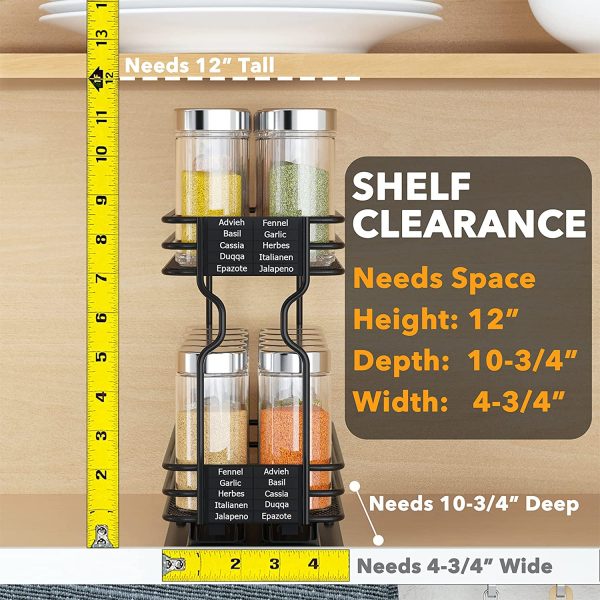 Kitchen under cabinet Slide Out Seasoning Organizer - Image 5