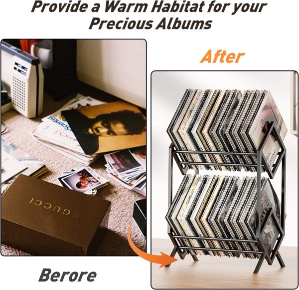 2-Tiers Vinyl Record Organizer Stand - Image 4
