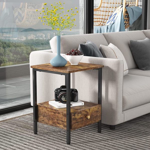 2-Tier Side Table with Storage Shelf - Image 6