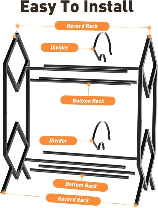 2-Tiers Vinyl Record Organizer Stand - Image 5
