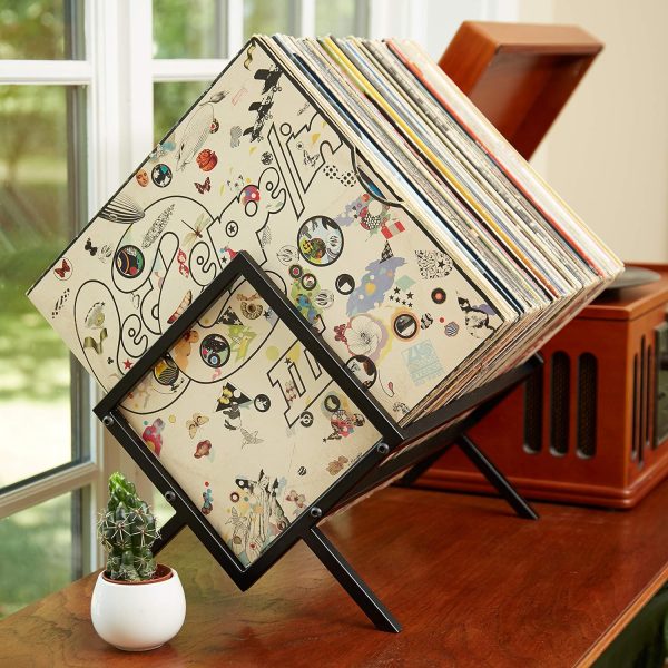 Metal Frame Vinyl Record Storage Rack - Image 7