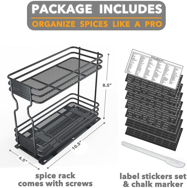 Kitchen under cabinet Slide Out Seasoning Organizer - Image 7
