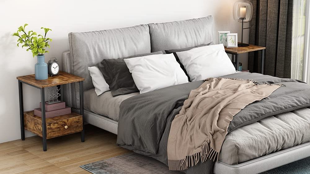 2-Tier Side Table with Storage Shelf