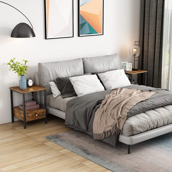 2-Tier Side Table with Storage Shelf - Image 8