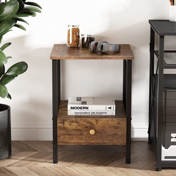 2-Tier Side Table with Storage Shelf - Image 9