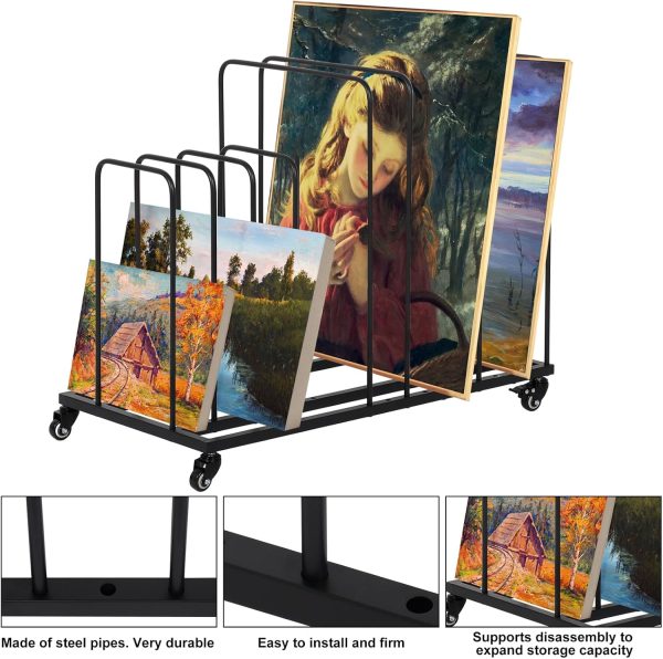 Art Drying Painting Rack with Wheels - Image 6
