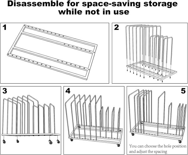 Art Drying Painting Rack with Wheels - Image 9
